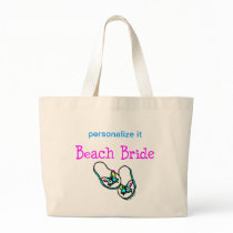 Beach Bride Tote Canvas Bag