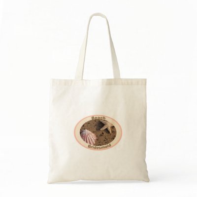 Beach Bridesmaid Starfish and Sea Shell Design Canvas Bags by AnderBerry