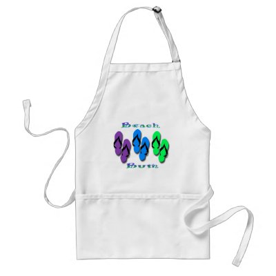 Beach Bum Flip Flops Aprons by MindDesignGrafx