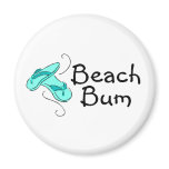 Beach Bum Flip Flops magnets