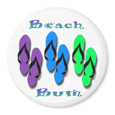 Beach Bum Flip Flops by MindDesignGrafx