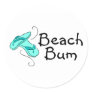 Beach Bum (Flip Flops) Round Stickers