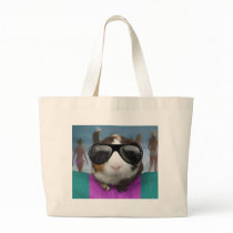 Beach bum guinea pig tote bags