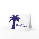 beach bum palm tree greeting card