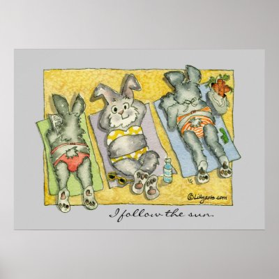 Beach Bums Buns Custom Poster Print by zooogle