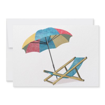 Beach Chair and Umbrella by ElainePlesser