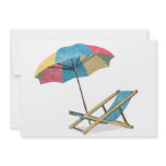 Beach Chair and Umbrella invitations
