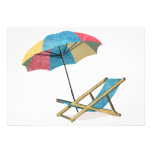 Beach Chair and Umbrella Personalised Invite