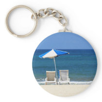 Beach chairs key chain