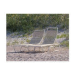 beach chairs postcard