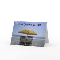 BEACH CHRISTMAS GREETINGS GREETING CARDS