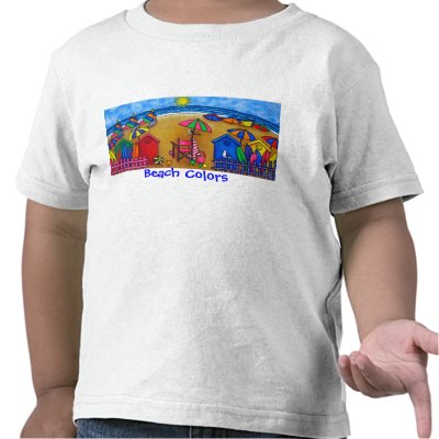 Beach Colours Kids T-shirt by LisaLorenzPaintings
