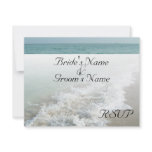Beach Destination Wedding Matching RSVP White Wave invitations