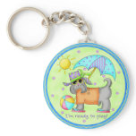 Beach Dog Keychain