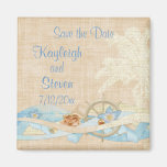 Beach Dreams Save the Date Fridge Magnet
