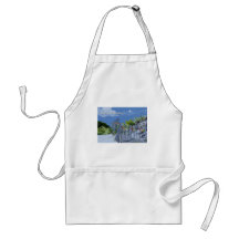 Beach Fence & Dunes Christmas Greetings Apron