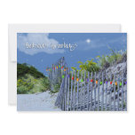 Beach Fence & Dunes Christmas Greetings Invitations
