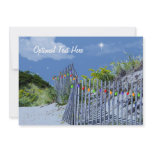 Beach Fence & Dunes Christmas Greetings invitations