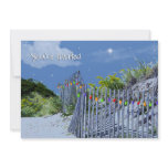 Beach Fence & Dunes Christmas Greetings invitations