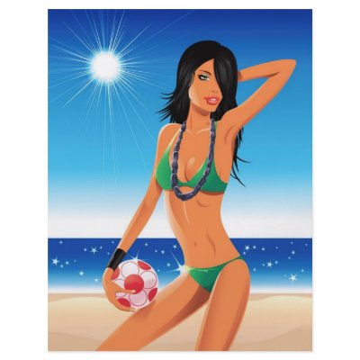 beach-girl custom flyer by CreativeColours