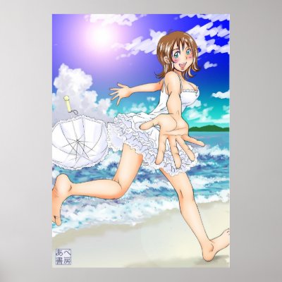 Beach girl ポスター by abeshobo