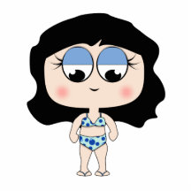 beach girl with Black hair Photo Sculpture