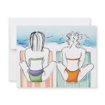 Beach Girls Summer Fun Note Card Announcements