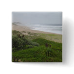 Beach Greenery Pinback Button