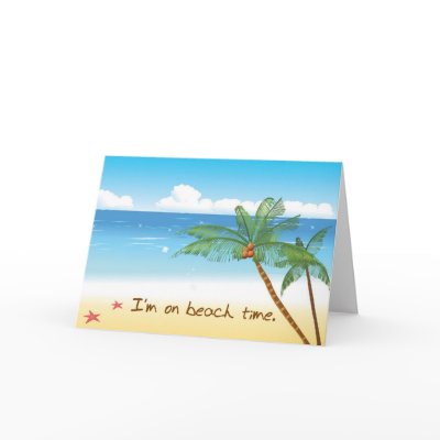 Beach Greeting Cards by whupsadaisy