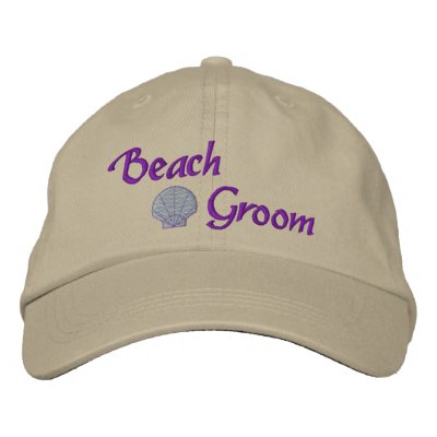 Beach Groom Embroidered Hat by weddingpartygifts