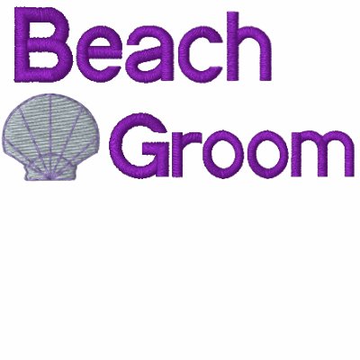 Beach Groom Embroidered Shirt by weddingpartygifts