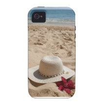 Beach hat and flower iPhone 4/4S cover