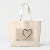 Beach Heart of Sand Canvas Bag