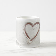 Beach Heart of Sand Coffee Mugs