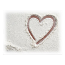 Beach Heart of Sand Post Card