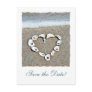 Beach Heart of Seashells Save the Date Postcards