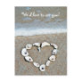Beach Heart Party Invitation Postcard