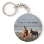 Beach Horses Keychain