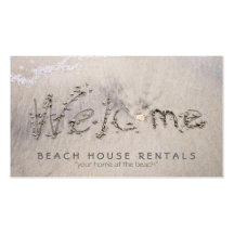 Beach House Welcome Business Cards