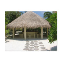 Beach Hut Post Card