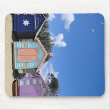 Beach Hut Seaguls Mouse Pads