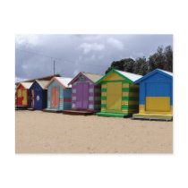 Beach Huts Melbourne 2 Post Cards