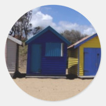 Beach Huts Melbourne 2 Stickers