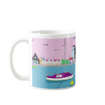 beach huts mugs