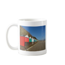 Beach huts coffee mugs