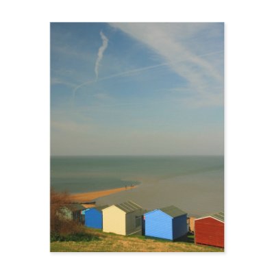 Beach Huts Postcard by JL_Hawkins