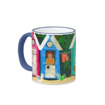 "Beach Huts" Ringer Mug
