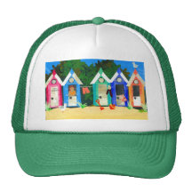 'Beach Huts' Trucker Hat
