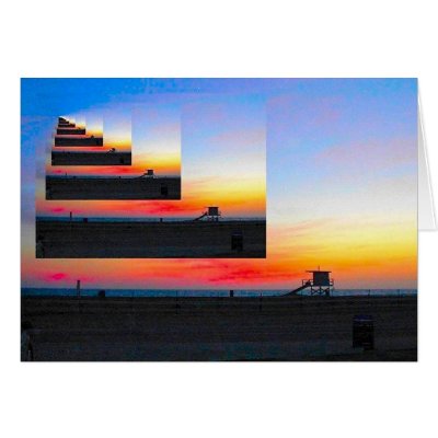 Beach in a Beach in a Beach in a Beach..... Greeting Card by Calicoast