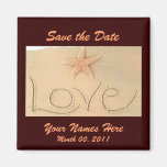 Beach LOVE Wedding Magnet